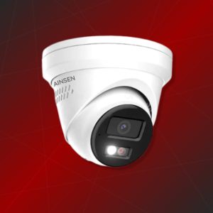 AINSEN 8MP Smart Hybrid Turret Camera 2 Way Audio and Lights