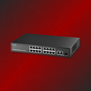 AINSEN 19-Port Gigabit PoE Switch with 16 PoE+ Ports