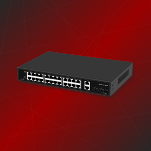 AINSEN 24-Port Gigabit PoE Switch with Dual SFP Ports