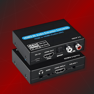AINSEN 2-in-1 HDMI 2.0 ARC Audio Extractor with RCA, SPDIF, and AUX Outputs