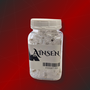 AINSEN RJ45 Cat6 Pass-Through Connectors, 100-Pack